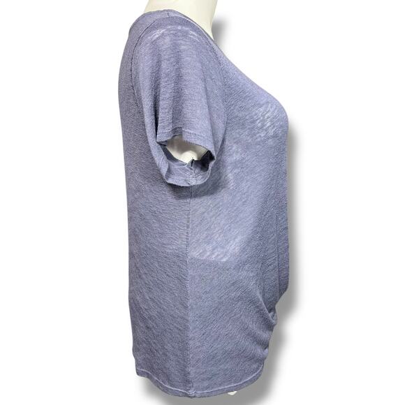 Bobeau Womens T Shirt Top Short Sleeve Twisted Hem Pullover Blue XXL - Picture 2 of 5
